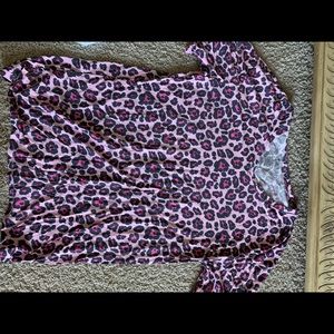 Pink cheetah print night shirt